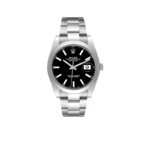 Rolex Datejust 41mm Black Dial Smooth Bezel Steel Mens Watch 126300