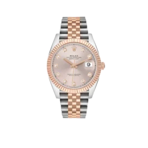 Rolex Datejust 41 Steel Everose Gold Sundust Diamond Dial Mens Watch 126331