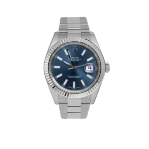 Rolex Datejust 116334 Fluted Bezel Watch 41mm Blue Index Dial