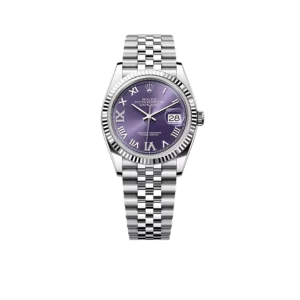 Rolex Datejust 36mm Steel and White Gold Purple VI & IX 126234