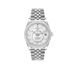 Rolex Sky-Dweller 42mm  Silver Dial Steel White Gold Mens Watch 326934