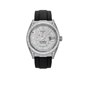 Rolex Sky-Dweller 42mm 18K White Gold Meteorite Dial Diamond Watch 326259TBR